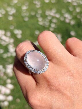 One-of-a-Kind Myanmar Rose Quartz Ring (Size ~ 6.75)